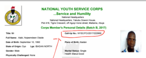 Nysc call up number