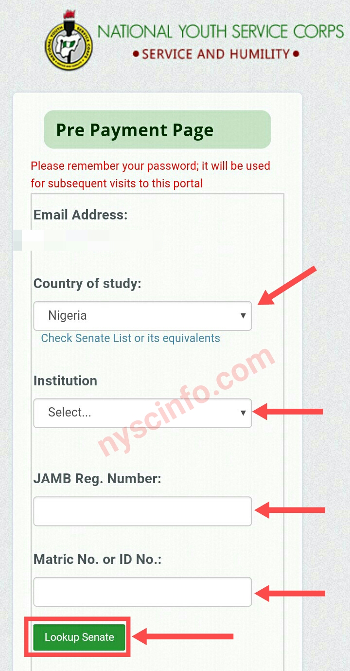 NYSC Registration Without Seeing Your Name on Senate List