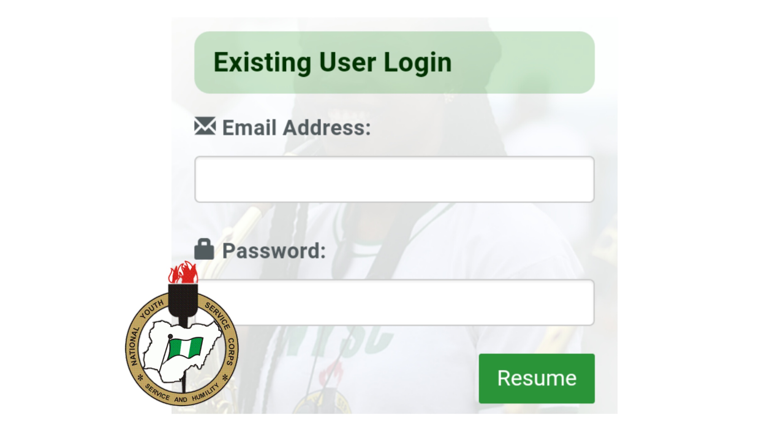 How to login to your nysc dashboard