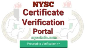 Nysc certificate number Verification