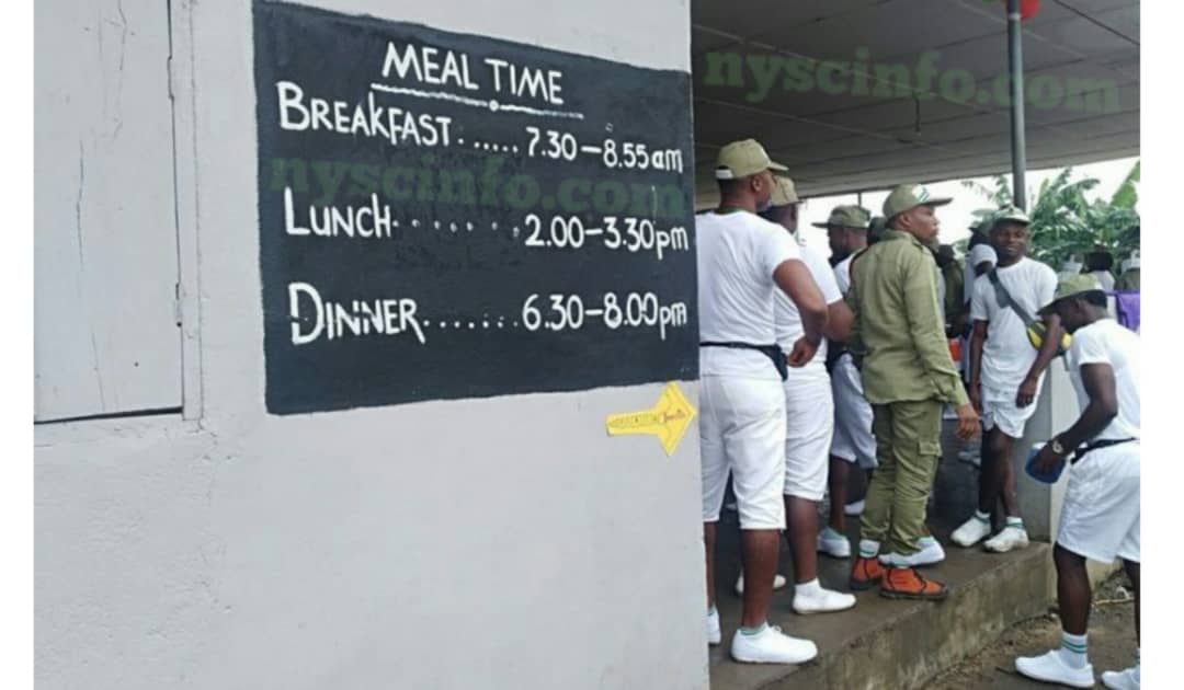 Nysc camp food