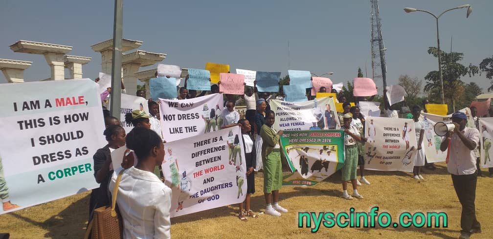 Protest rocks Abuja as female Corpers seeks Skirt approval