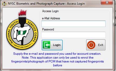 How To Use NYSC Biometric Capture Software