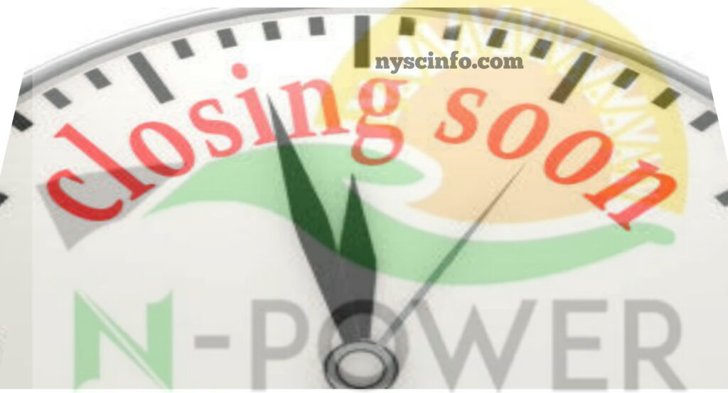 Npower Online Registration Closing Date