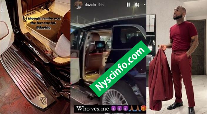 davido Buys new car