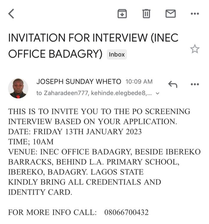 Inec message