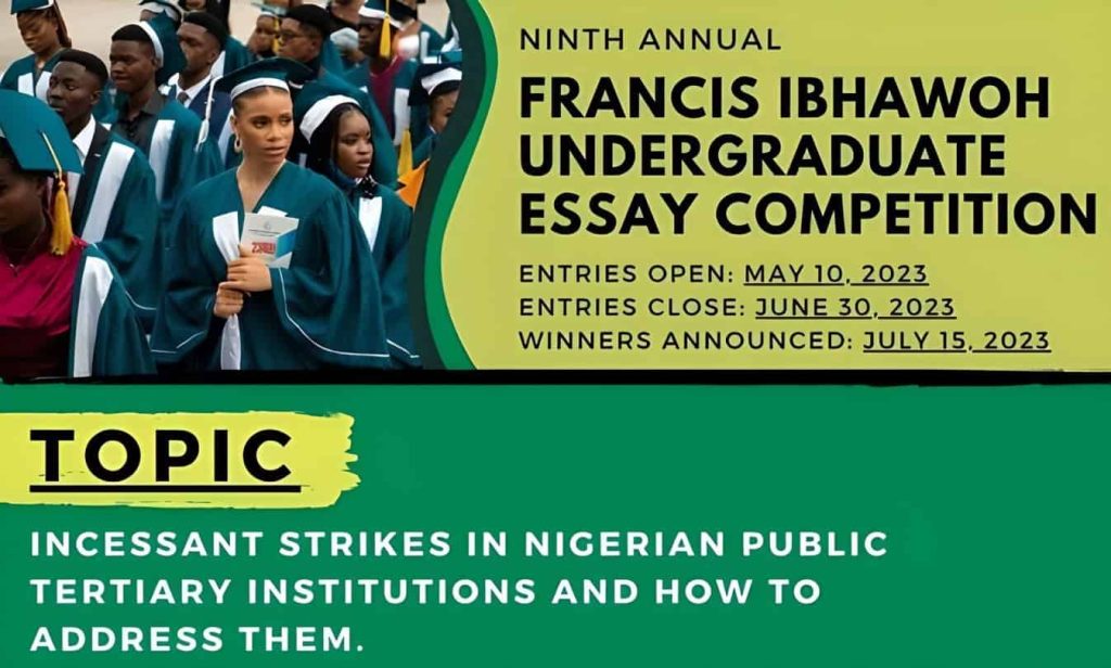 Francis Ibhawoh Foundation Essay Competition