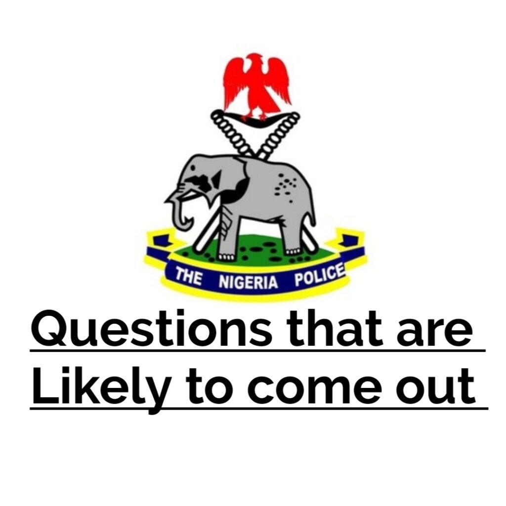 Nigeria Police Exam Practice Questions